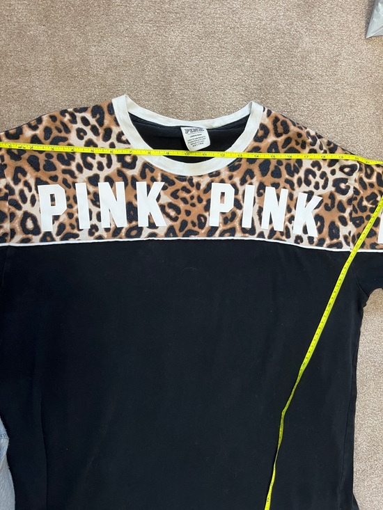 PINK Victoria's Secret Cheetah Print Long Sleeve Shirt Size Large - Picture 7 of 9